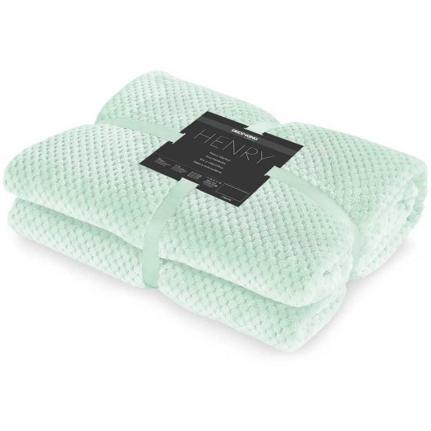 DecoKing Blanket HENRY mint embossed jacquard
