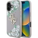 Case Guess Grained Roses Big 4G logo for iPhone 16 purple Case Guess Grained Roses Big 4G logo for iPhone 16 purple