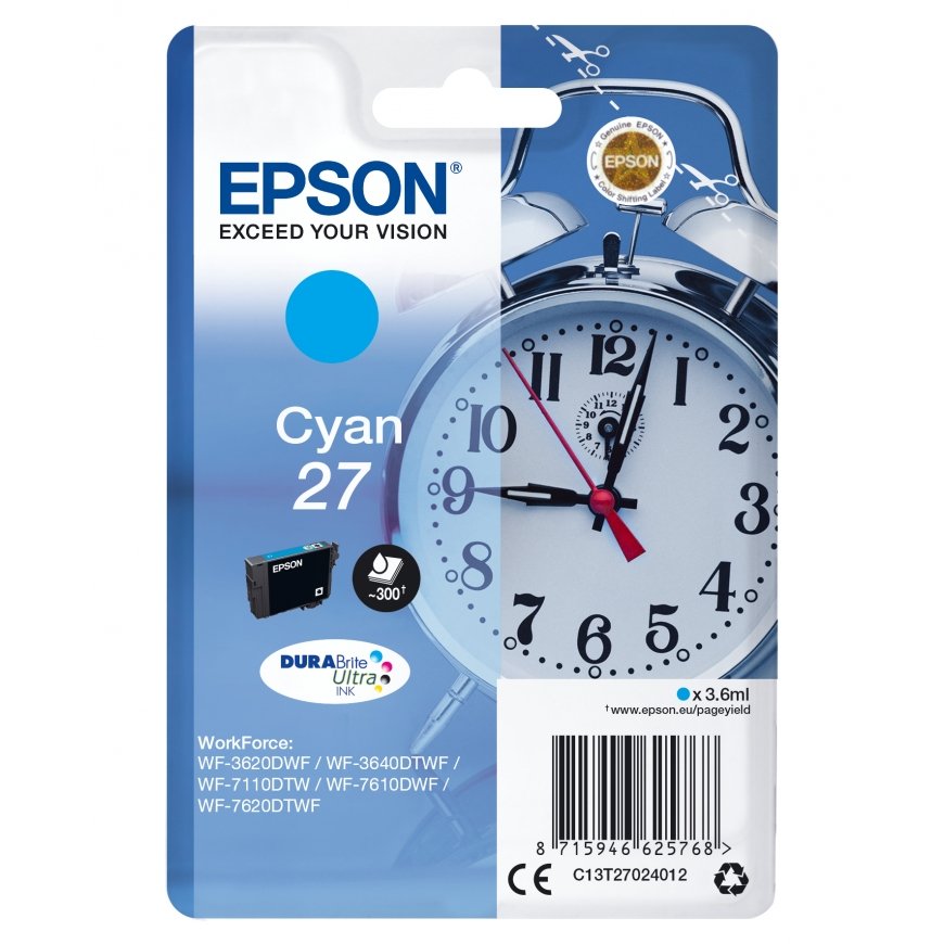 Epson Alarm clock C13T27024012 tintes kārtridžs