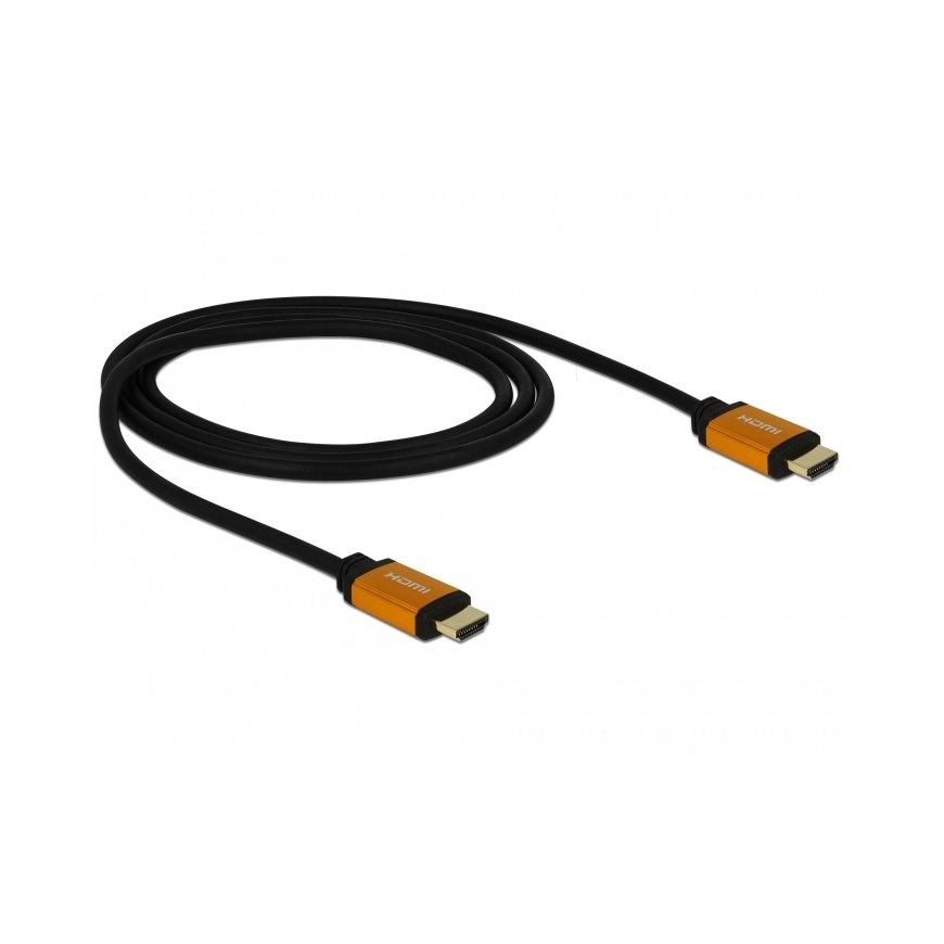 DeLOCK 85727 HDMI kabelis 1 m HDMI A tipo (standartinis) Juoda, Auksas – 2