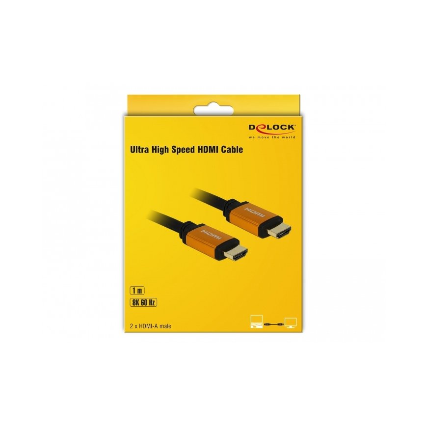DeLOCK 85727 HDMI cable 1 m HDMI Type A (Standard) Black, Gold – 3