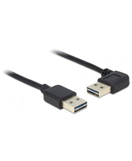 DeLOCK 1m USB 2.0 A m/m 90° USB кабель USB A Черный