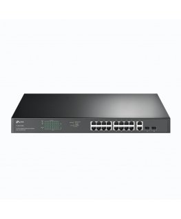 TP-Link TL-SG1218MP verkkokytkin Hallitsematon Gigabit Ethernet (10/100/1000) Power over Ethernet -tuki 1U musta