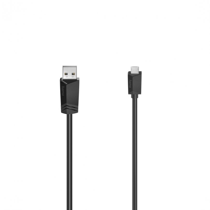 Hama 00200608 USB-kaapeli USB 2.0 1,5 m Micro-USB A USB A musta
