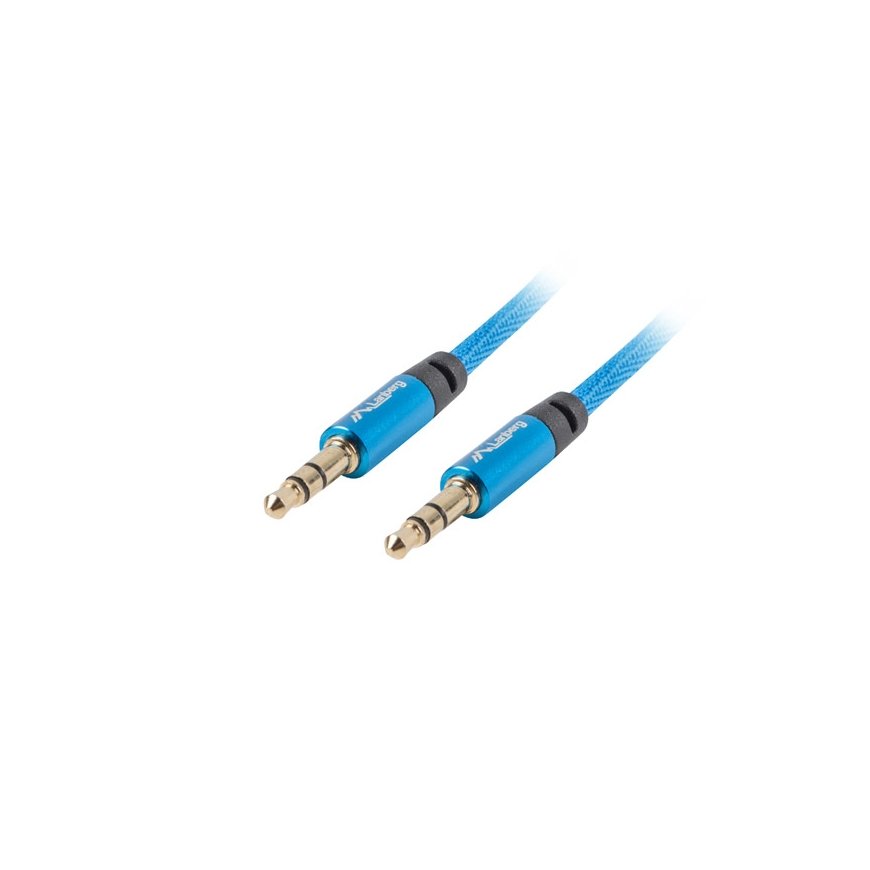 Lanberg CA-MJMJ-10CU-0010-BL audio kabelis 1 m 3.5mm Zils – 2