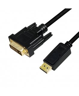 LogiLink CV0132 videokaapeli-adapteri 3 m DisplayPort DVI musta