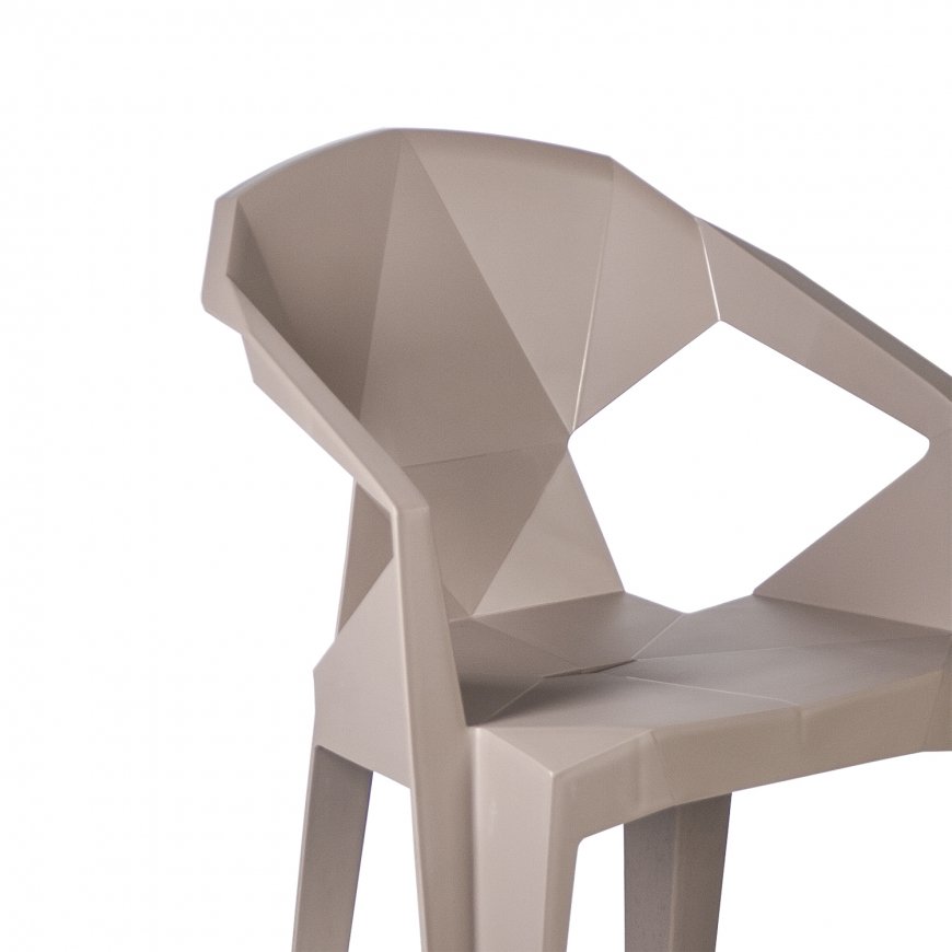 Стул MUZE 56x50,6xH80см, материал: пластик, цвет: таупе – 2