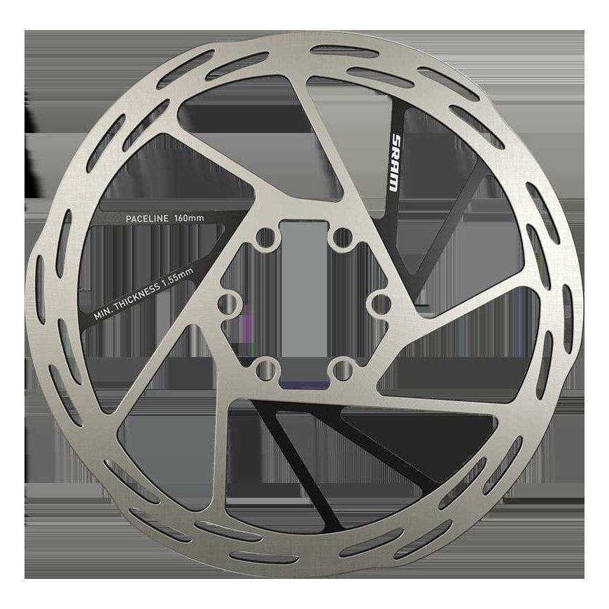 SRAM Paceline Brake Disc - 160mm (steel bolts included) Rounded - 6 holes