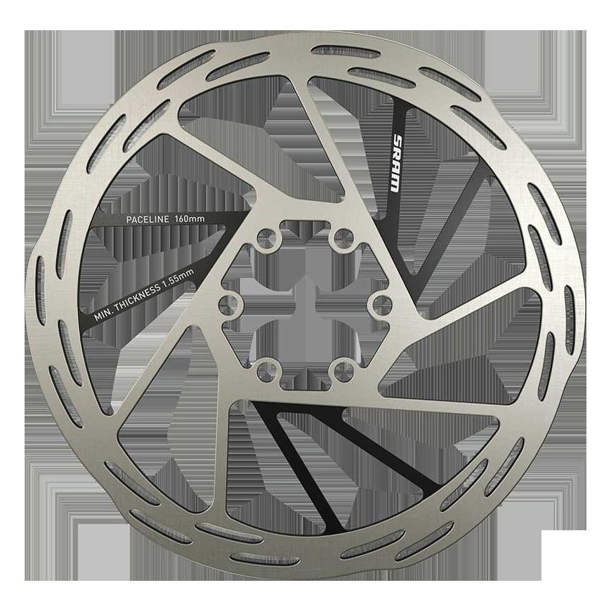 SRAM Paceline Jarrulevy - 160 mm (teräspultit mukana) Pyöristetty - 6 reikää – 2