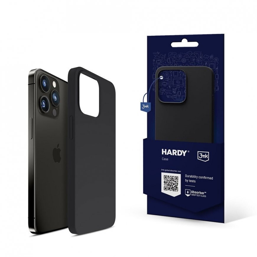 Case 3mk Hardy Silicone MagCase for Apple iPhone 16, Graphite – 2