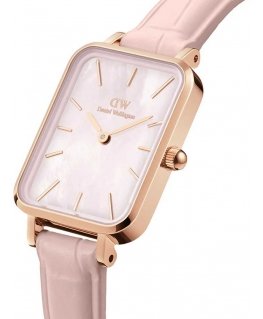 Moteriškas laikrodis DANIEL WELLINGTON Quadro Pressed Melrose Pearl 20mm DW00100508 + BOX (zw521a)