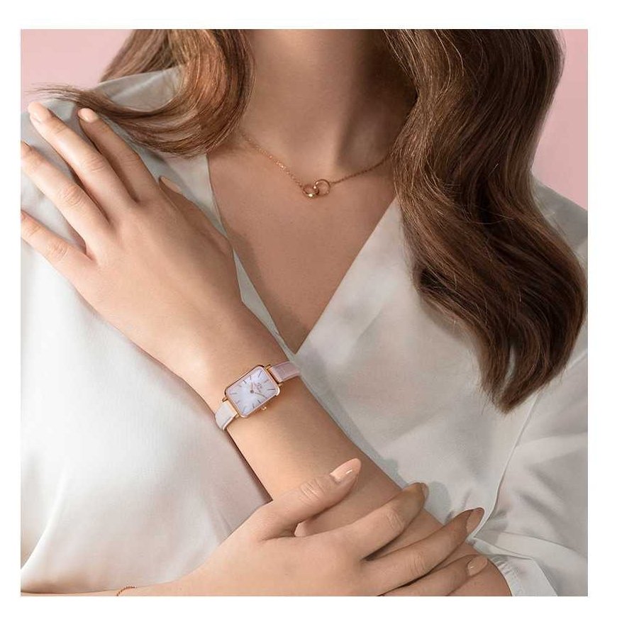 Moteriškas laikrodis DANIEL WELLINGTON Quadro Pressed Melrose Pearl 20mm DW00100508 + BOX (zw521a) – 4