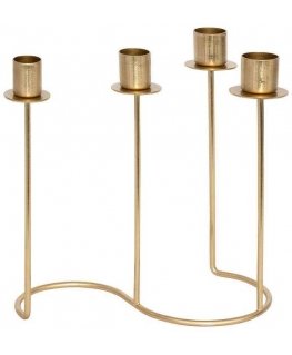 Candle holder Atmosphera 204307, metal, H20 cm, gold
