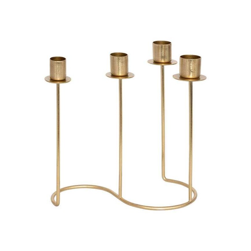 Candle holder Atmosphera 204307, metal, H20 cm, gold