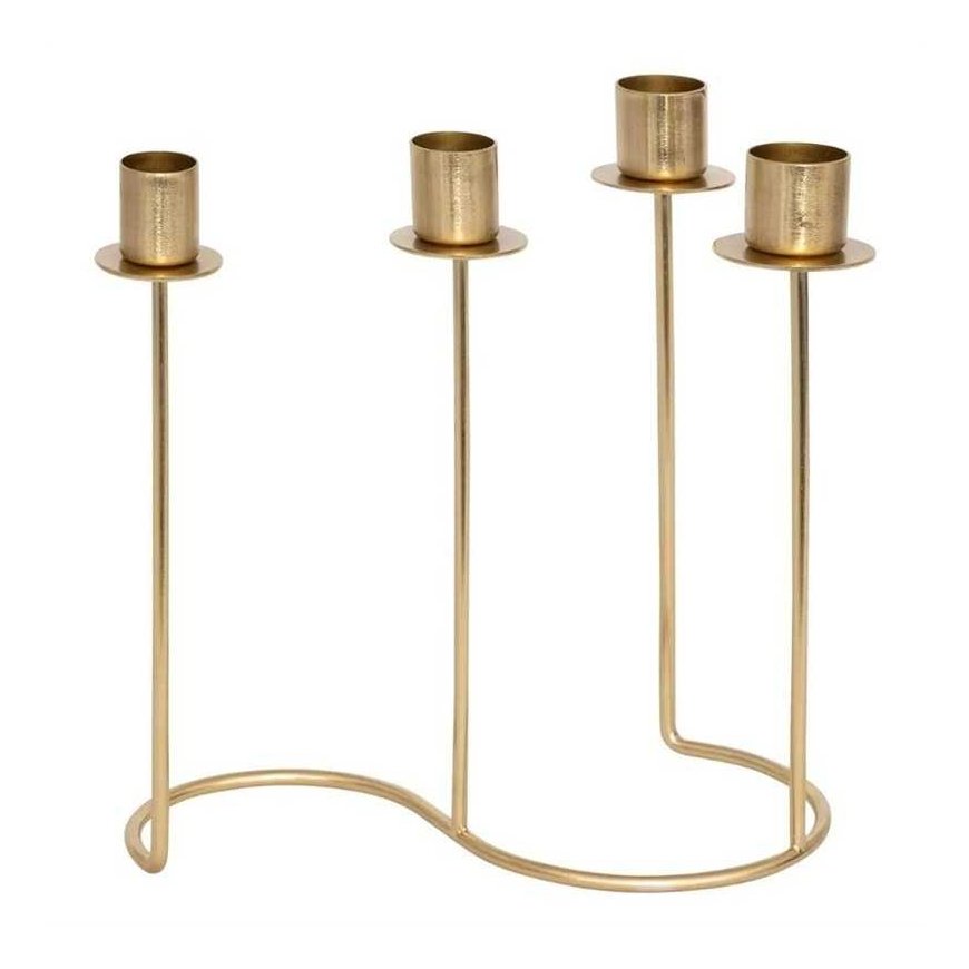 Candle holder Atmosphera 204307, metal, H20 cm, gold – 3