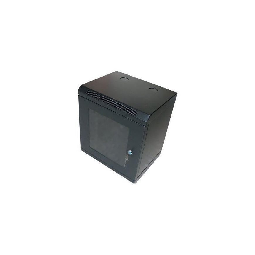 XtendLan 10" sieninė spinta 9U 350x280, keliamoji galia 50 kg, plexiglas durys, suvirintos, juodos – 2