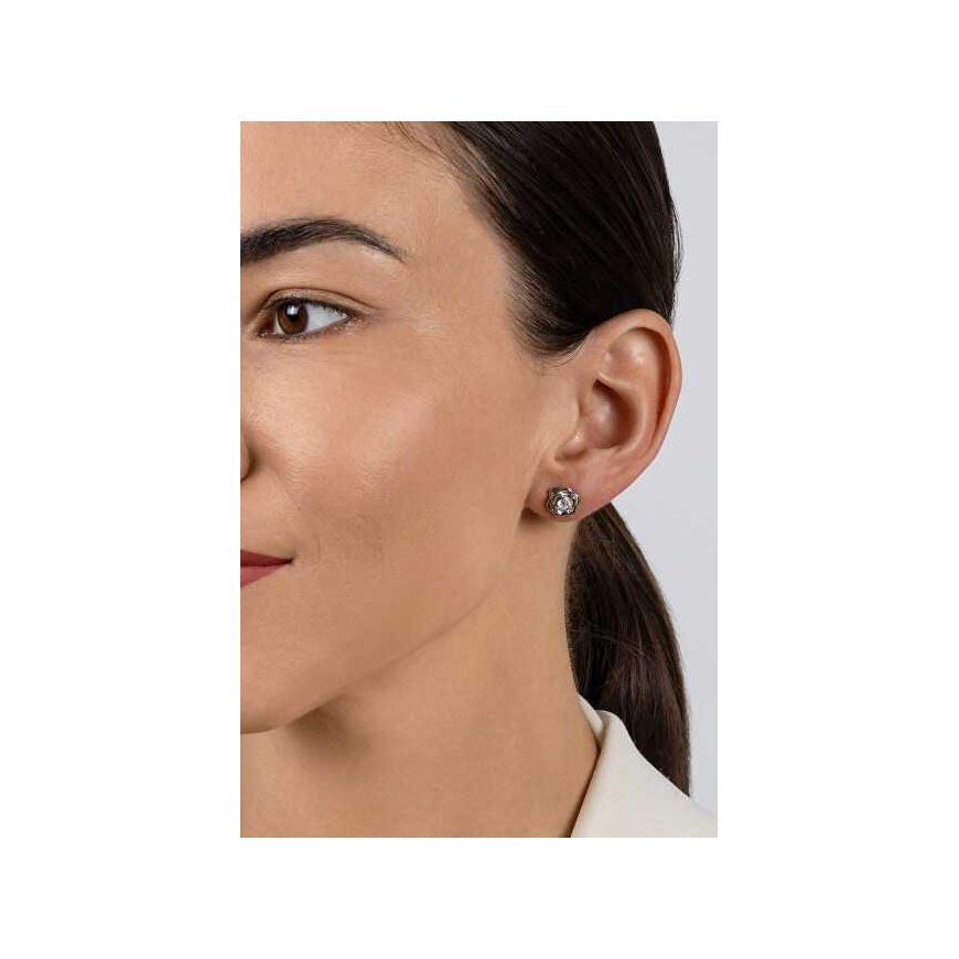 Brilio Silver Charming silver earrings Flowers EA1131W