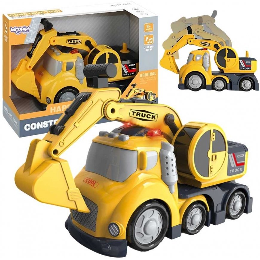 WOOPIE Excavator City Truck garso ir šviesos efektai