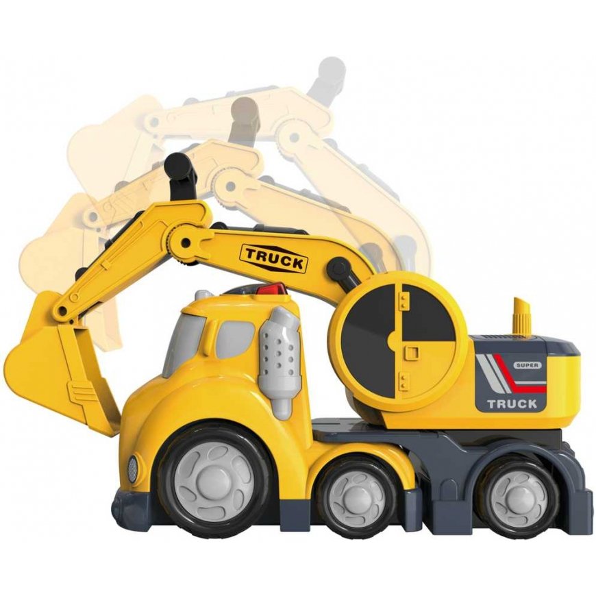 WOOPIE Excavator City Truck garso ir šviesos efektai – 2