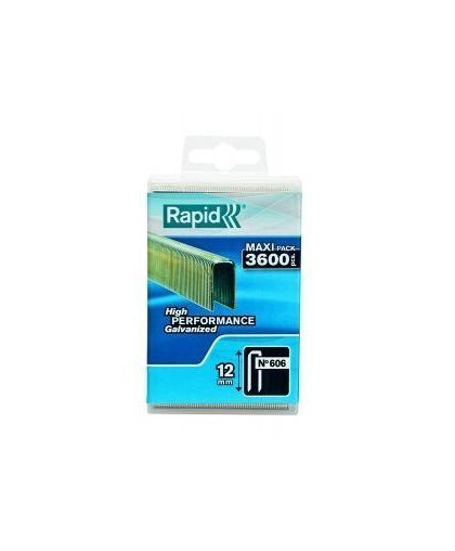 klambrid 606/25 3600tk, 6,0x1,1mm, must, plastkarbis, Rapid – 2