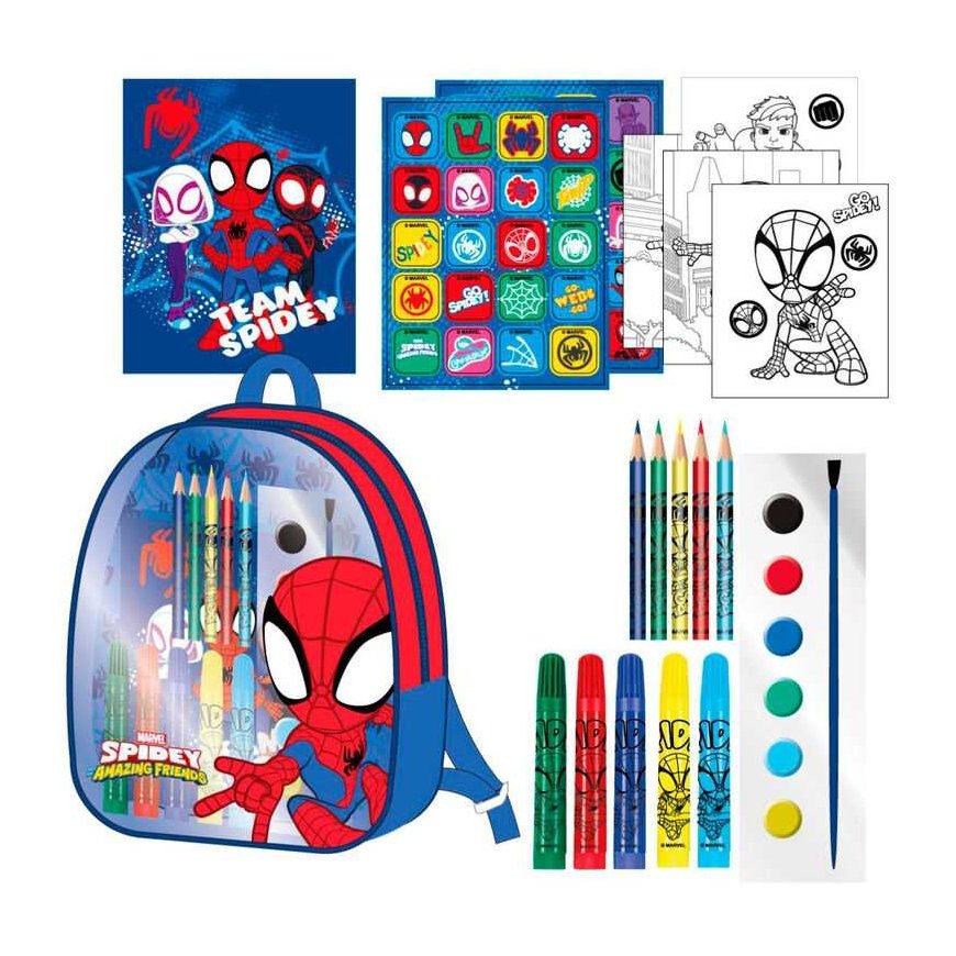 CERDÁ Marvel Spidey and His Amazing Friends backpack stationery set