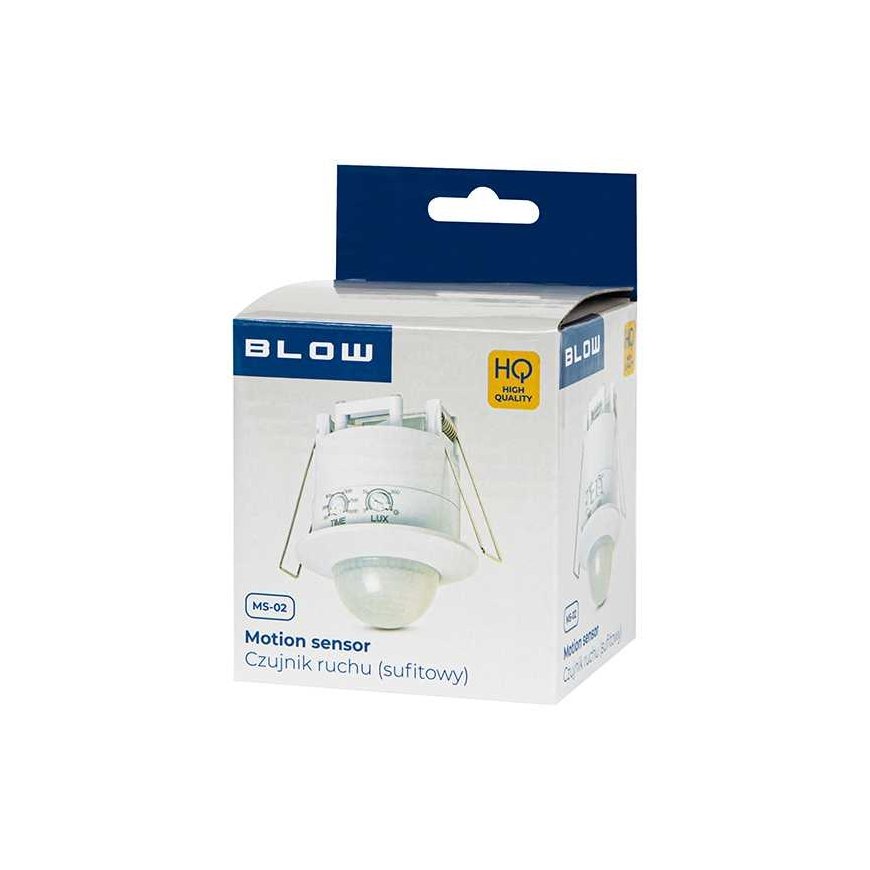 BLOW MS-02 ceiling motion sensor 360° recessed white – 3