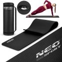 Exercise mat with holes, thick 183 x 60 cm Neo-Sport - 192000 black