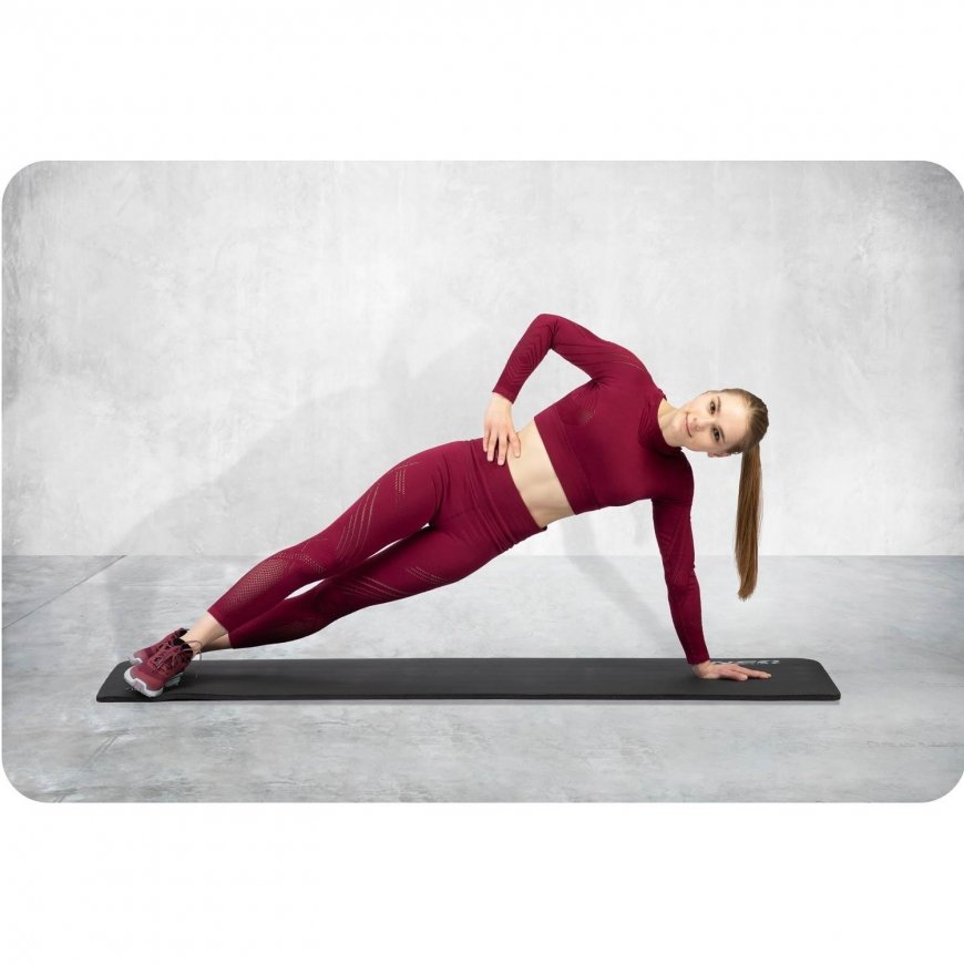 Exercise mat with holes, thick 183 x 60 cm Neo-Sport - 192000 black – 5