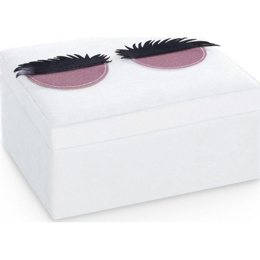 AmeliaHome Papuošalų dėžutė AH LASHES BALTA 14X9