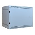 LEXI-Net 19" wall cabinet 9U 600x400, load capacity 60 kg, full doors, welded, gray LEXI-Net 19" wall cabinet 9U 600x400, load capacity 60 kg, full doors, welded, gray