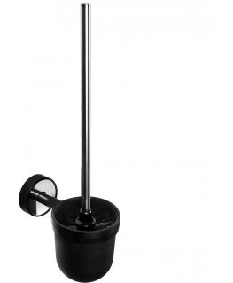 Wall-mounted toilet brush with holder Kapitan OPTIMO black 67 01