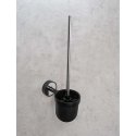 Wall-mounted toilet brush with holder Kapitan OPTIMO black 67 01 Wall-mounted toilet brush with holder Kapitan OPTIMO black 67 01