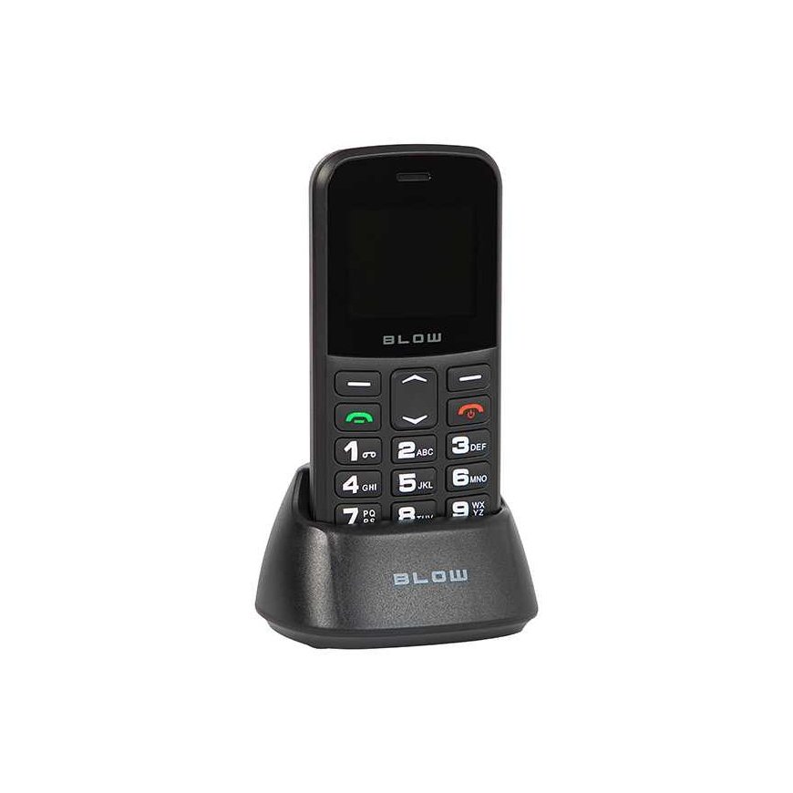 Telefonas senjorams BLOW Juodas su S18D stovu