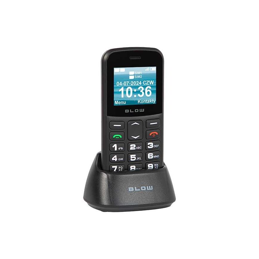 Telefonas senjorams BLOW Juodas su S18D stovu – 4
