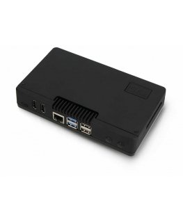 Argon40 Argon ONE V5 dėklas Raspberry Pi 5 - su ventiliatoriumi ir radiatoriumi - aliuminis - juodas