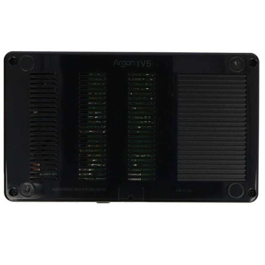 Argon40 Argon ONE V5 case for Raspberry Pi 5 - with fan and radiator - aluminum - black – 4