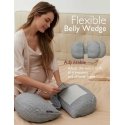 MOMCOZY PREGNANCY PILLOW, W-SHAPED, Gray MOMCOZY PREGNANCY PILLOW, W-SHAPED, Gray