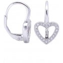 Beneto Silver heart earrings AGUC1958 Beneto Silver heart earrings AGUC1958