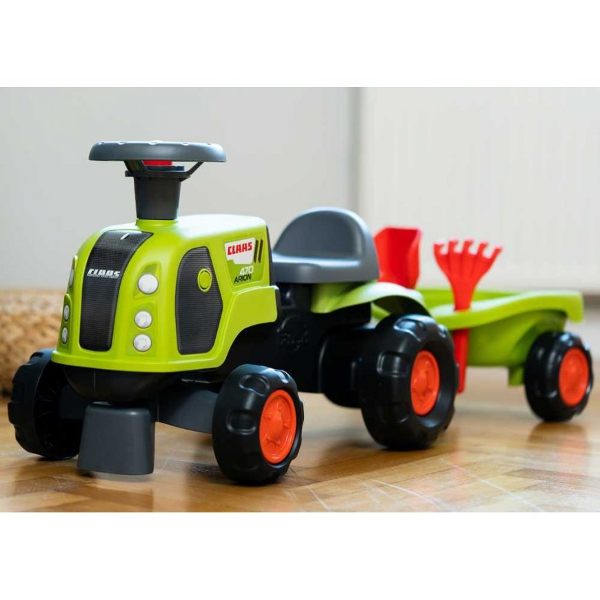 FALK Claas 470 Arion Kick-starter - tractor with trailer and sand play set – 2