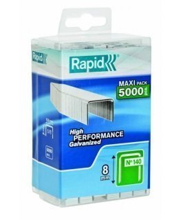 Rapid Staples No140 8mm 5000 pcs plastic box