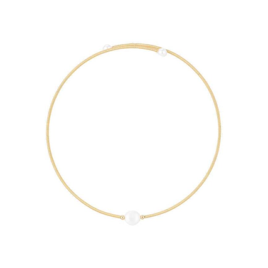 Troli Charming open necklace with natural pearls