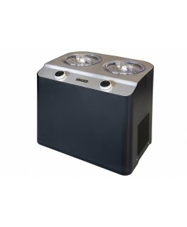 Unold Doppio Jäätelökone-kompressori 2,4 L 250 W musta, Satiini teräs