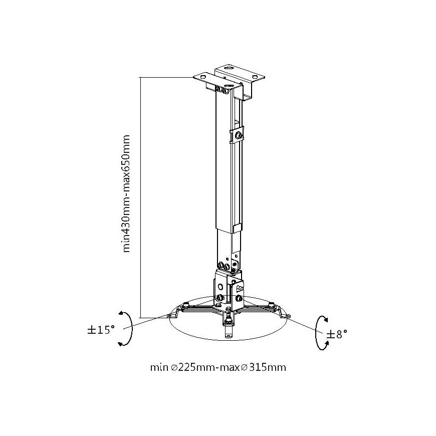 Equip 650703 projektorialus Sein Valge – 5