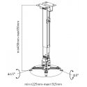 Equip Projector Ceiling Wall Mount Bracket, White