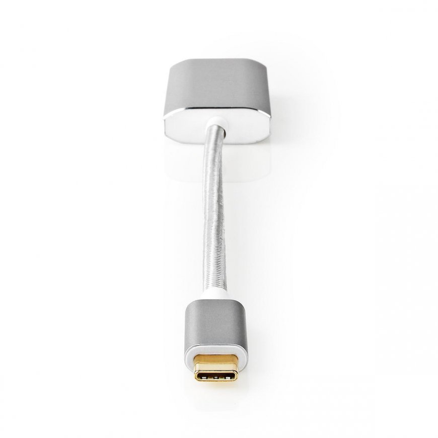 Nedis CCTB64480AL02 vaizdo kabelio adapteris 0,2 m C tipo USB DisplayPort Sidabras
