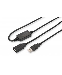 Digitus DA-73101 USB-kaapeli USB 2.0 15 m USB A musta