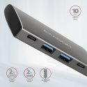 Axagon HMC-4G2 interfeisa centrmezgls USB 3.2 Gen 2 (3.1 Gen 2) Type-C 10000 Mbit/s Pelēks Axagon HMC-4G2 interfeisa centrmezgls USB 3.2 Gen 2 (3.1 Gen 2) Type-C 10000 Mbit/s Pelēks