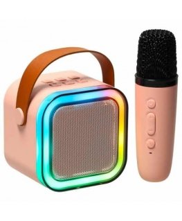 RoGer K12 Bluetooth Karaoke Kit RGB / 6W / pink