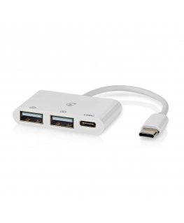Nedis CCGB64785WT01 interfeisa centrmezgls USB 2.0 Type-C 5000 Mbit/s Balts