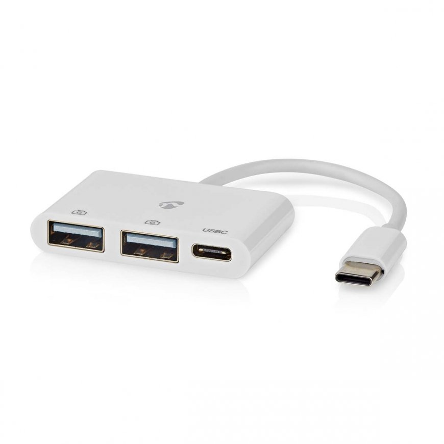 Nedis CCGB64785WT01 jaotur USB 2.0 Type-C 5000 Mbit/s Valge